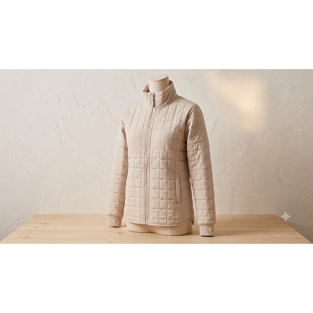 Avalanche Outdoor Supply Co Womens XS Tan Quilted Full Zip Mock Neck Jacket